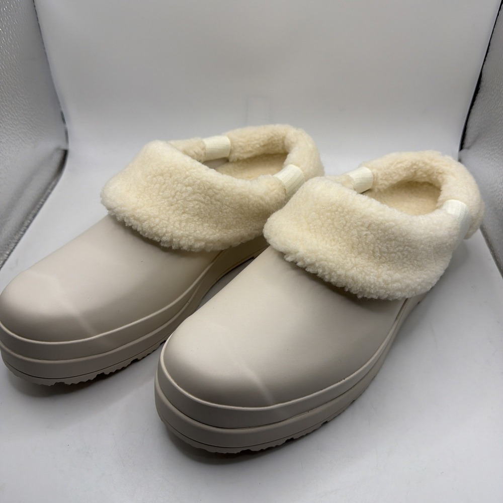 Hunter "Play Sherpa Insulated Clog" Women's (White‎ Willow) Rubber Shoe's Size 9